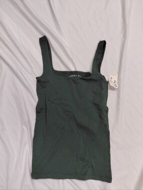 Aeropostale Forest Green Square Neck Tank Top